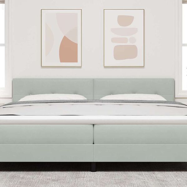 vidaXL Cabeceira Cinzento-claro 200 cm Veludo