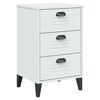 vidaXL Mesa de cabeceira VIKEN derivados de madeira branco