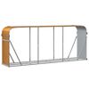 vidaXL Suporte de lenha 234x45x100 cm aço galvanizado aspeto de madeira
