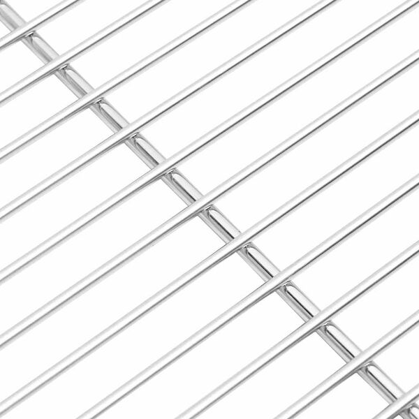 vidaXL Grelha para grelhar Prateado 50 x 35 cm A&ccedil;o inoxid&aacute;vel
