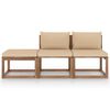 vidaxL 3 pcs conjunto lounge de paletes c/ almofad&otilde;es pinho impregnado