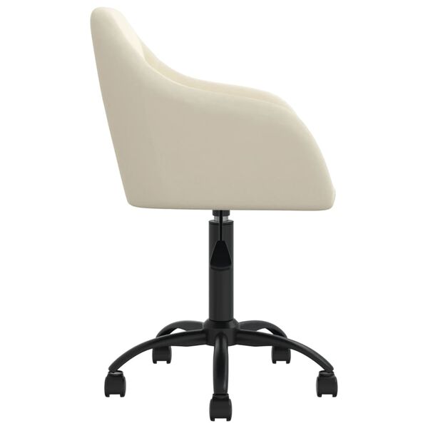 vidaXL Cadeiras de jantar girat&oacute;rias 4 pcs veludo cor creme