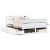 vidaXL Cama sem colch&atilde;o 120x200 cm madeira de pinho maci&ccedil;a branco