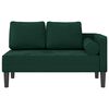 vidaXL Chaise longue com almofad&otilde;es veludo verde-escuro