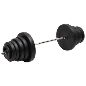 vidaXL Barra com discos 90 kg