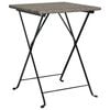 vidaXL Mesa de bistr&ocirc; dobr&aacute;vel 55x54x71 cm vime PE cinzento