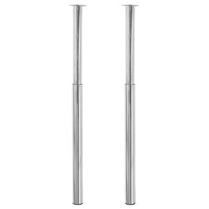 2 Pernas de mesa telesc&oacute;picas, cromado 710 mm-1100 mm