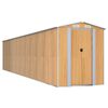 vidaXL Abrigo de jardim 192x938x223 cm a&ccedil;o galvanizado castanho