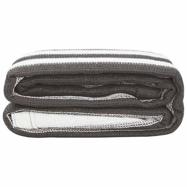 vidaXL Tapete de campismo para tenda 400x400 cm PEAD antracite/branco