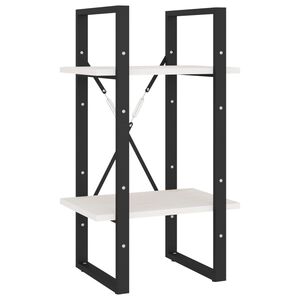vidaXL Estante com 2 prateleiras 40x30x70 cm pinho maci&ccedil;o branco