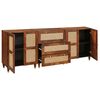 vidaXL Conjunto de Buffets 3 pcs Castanho 180 x 33 x 75 cm