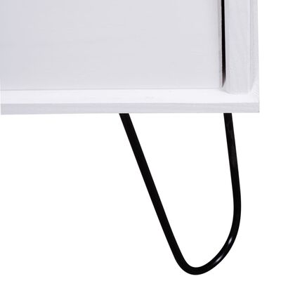 vidaXL Armário com gavetas 76,5x39,5x90,3 cm pinho maciço branco
