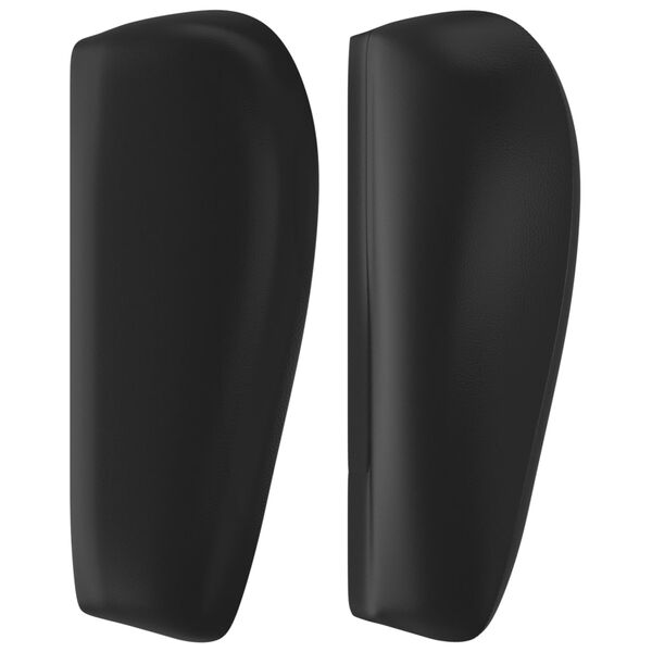 vidaXL Cabeceira de cama c/ abas couro artificial 103x23x78/88cm preto