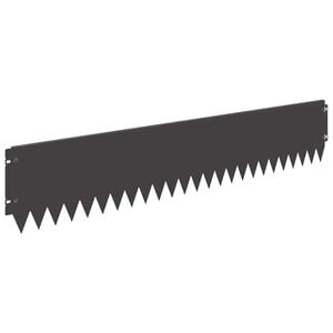 vidaXL Acabamento para Gramado 30 pcs 103 x 20 cm A&ccedil;o Preto