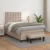 vidaXL Cama boxspring c/ colch&atilde;o 120x190cm couro artificial cappuccino