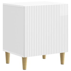 vidaXL Arm&aacute;rio de Cabeceira Branco Brilhante 43 x 34,5 x 50 cm