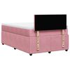 vidaXL Cama boxspring com colch&atilde;o 120x200 cm veludo rosa