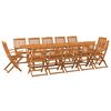 vidaXL 13 pcs conjunto de jantar para jardim 280x90x75cm ac&aacute;cia maci&ccedil;a
