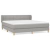 vidaXL Cama com molas/colch&atilde;o 160x200 cm tecido cinzento-claro