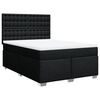 vidaXL Cama com molas/colch&atilde;o 140x190 cm tecido preto