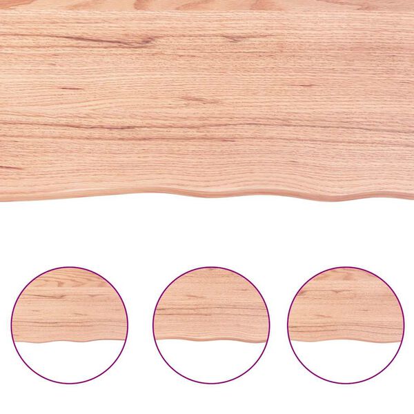 vidaXL Prateleira de parede 180x50x(2-4) cm carvalho tratado castanho