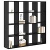 vidaXL Gabinete de Livros Carvalho Preto 137,5 x 29 x 137,5 cm
