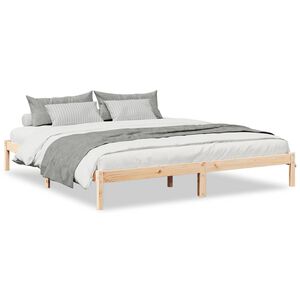 vidaXL Cama extra longa sem colch&atilde;o 200x210 cm madeira de pinho maci&ccedil;a