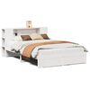 vidaXL Cama com estante sem colch&atilde;o 160x200 cm pinho maci&ccedil;o branco