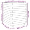 vidaXL Vaso/floreira de jardim 40x40x49,5cm pinho maci&ccedil;o castanho mel