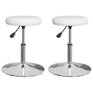 vidaXL Cadeiras de jantar 2 pcs couro artificial branco