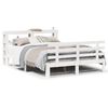 vidaXL Estrutura cama c/ cabeceira 120x190 cm pinho maci&ccedil;o branco