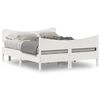 vidaXL Cama sem colch&atilde;o 150x200 cm madeira de pinho maci&ccedil;a branco
