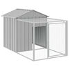 vidaXL Gaiola para galinhas com corredor cinza claro 117x201x123 cm a&ccedil;o galvanizado