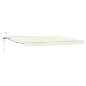 vidaXL Toldo Retr&aacute;til El&eacute;trico Creme e Branco 4 &times; 3,5 m