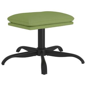 vidaXL Apoio de p&eacute;s 60x60x36 cm veludo verde-claro