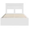 vidaXL Estrutura da Cama Branco 120 x 200 cm Madeira de Engenharia