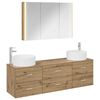 vidaXL Conjunto de M&oacute;veis para Banheiro 4 pcs Carvalho Arttisan