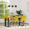 vidaXL Cadeiras de jantar 4 pcs veludo amarelo