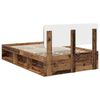 vidaXL Estrutura da Cama com cabeceira Madeira antiga 135 x 190 cm