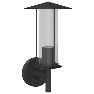 vidaXL Candeeiro de parede para exterior a&ccedil;o inoxid&aacute;vel preto
