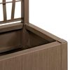 vidaXL Jardineira com Treli&ccedil;a Castanho 80 x 36 x 140 cm PP