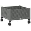 vidaXL Vaso de Jardim com Rodas Cinzento-claro 40 x 40 x 33 cm PP