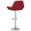 vidaXL Bancos de bar 2 pcs tecido vermelho tinto