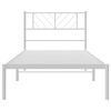 vidaXL Estrutura de cama com cabeceira 80x200 cm metal branco