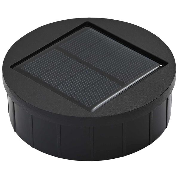 vidaXL Luz Solar LED de Caminho 2 pcs Preto A&ccedil;o Laminado a Frio