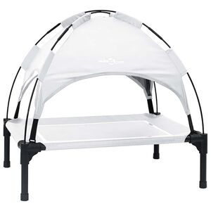 vidaXL Cama para Cachorro 71 x 64 x 71 cm A&ccedil;o Cinza Prata