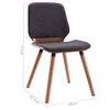 vidaXL Cadeiras de jantar 2 pcs tecido cinzento