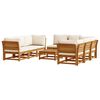 vidaXL 9 pcs conjunto lounge jardim c/almofad&otilde;es madeira maci&ccedil;a ac&aacute;cia