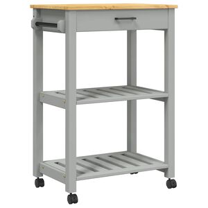 vidaXL Carrinho de cozinha MONZA 60x40x88,5 cm madeira de pinho maci&ccedil;a