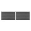 vidaXL Conjunto de pain&eacute;is de veda&ccedil;&atilde;o WPC 353x105 cm preto